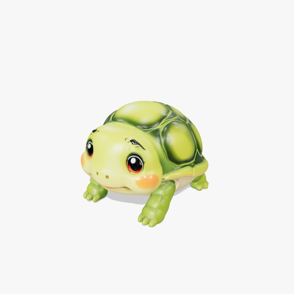 Cheerful Green Turtle model pack